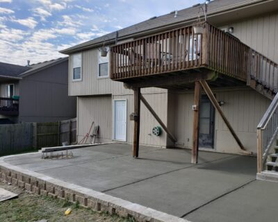 Patio with Retaining Wall