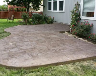 Curved, Stamped, and Colored Patio